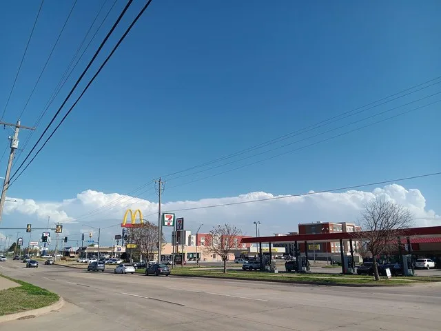 An Image of Storm Clouds in the distance. taken in Moore, OK