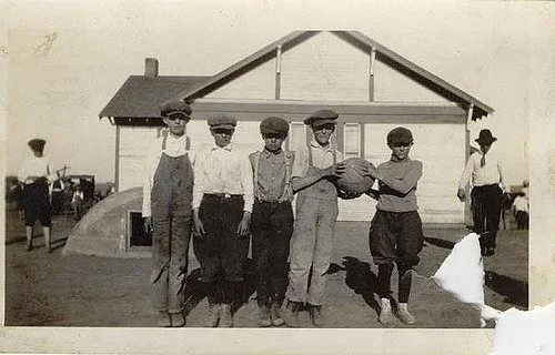 Children on playground at Pleasant Hill School in 1914. Newcastle, Oklahoma