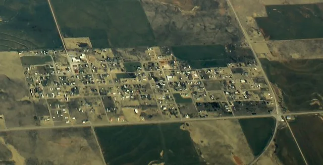 Randlett Oklahoma and I-44 Bailey Turnpike Aerial (50996157106).jpg