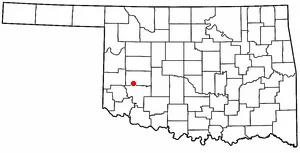 Adapted from Wikipedia's OK county maps by Seth Ilys.