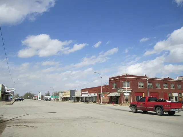 A photo of downtown Shidler, Oklahoma.