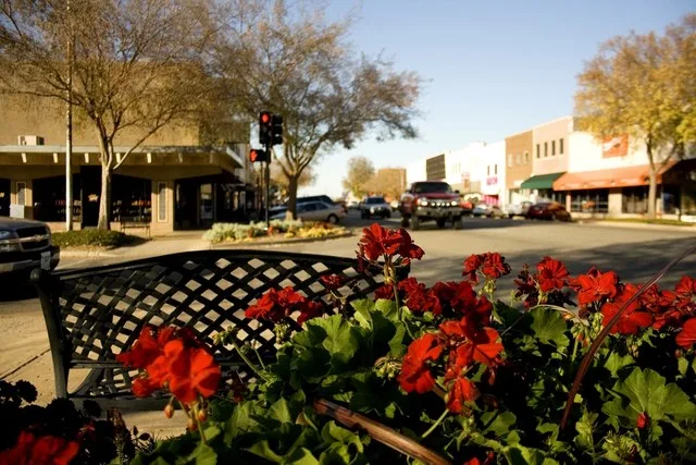 Downtown Stillwater at the intersection of 8th and Main St