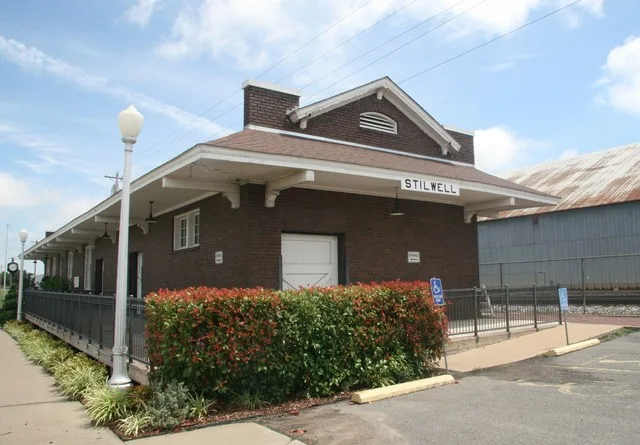 Train depot in Stilwell, Oklahoma