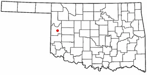 Adapted from Wikipedia's OK county maps by Seth Ilys.