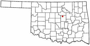 Adapted from Wikipedia's OK county maps by Seth Ilys.