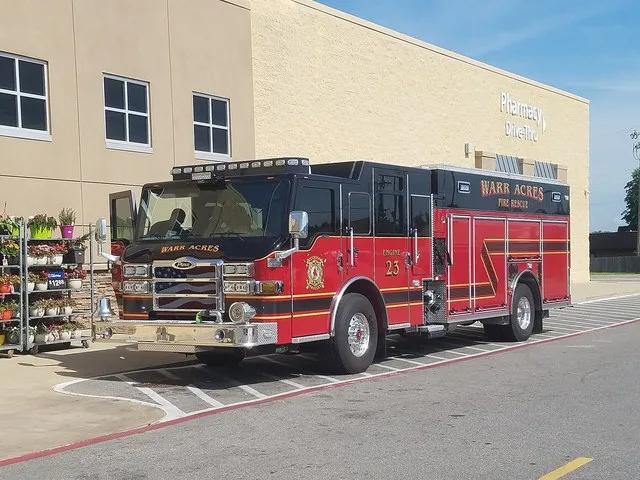 Warr Acres Fire Department Engine 23 at a local Walmart Neighborhood Market.