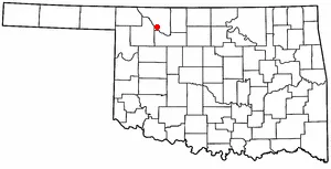 Adapted from Wikipedia's OK county maps by Seth Ilys.
