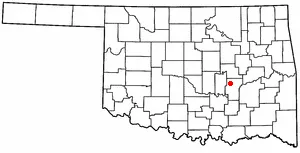 Adapted from Wikipedia's OK county maps by Seth Ilys.