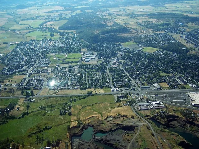 An aerial image of Eagle Point .