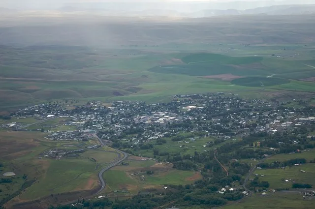 Aerial view of Enterprise, Oregon , USA