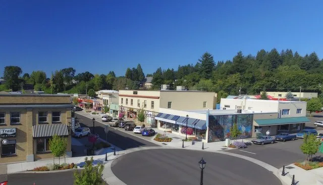 Downtown Estacada Oregon. Historic.
