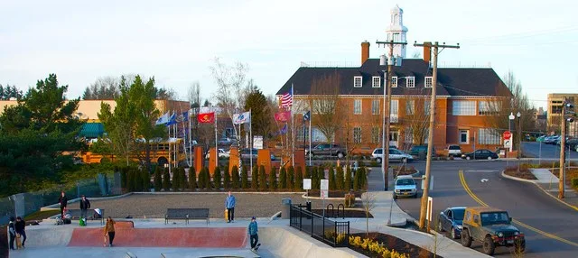 Gresham City Park and downtown Gresham