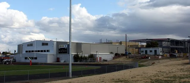 Back of w:Central High School (Independence, Oregon) in w:Independence, Oregon , under construction in October 2009.