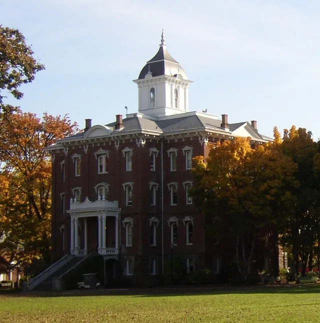 Pioneer Hall at Linfield College, McMinnville, Oregon. Taken from the northwest.