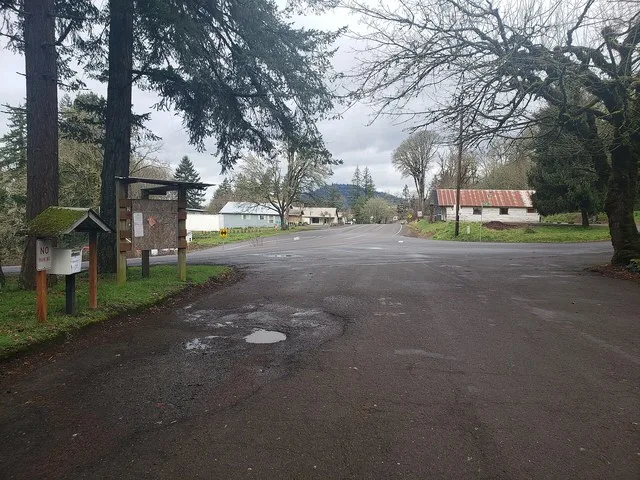 This photo is taken from the grounds of Sodaville Park in Sodaville, Oregon.