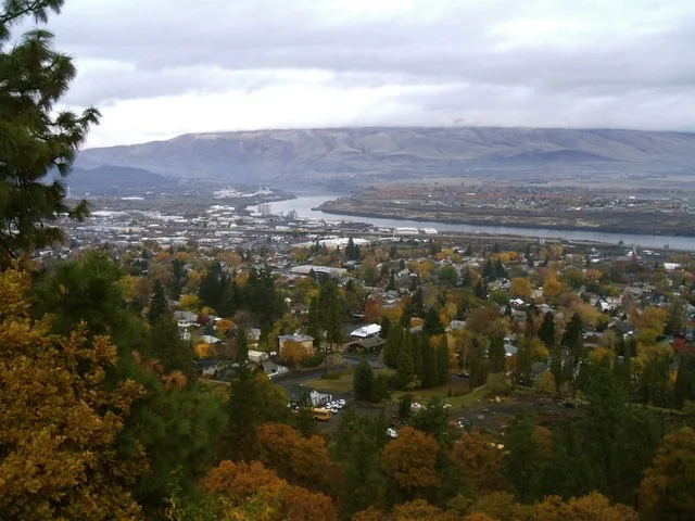 Columbia River and The Dalles, Oregon , USA