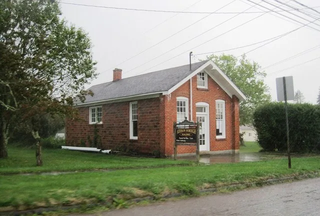 Photo of the Addison , Pennsylvania borough hall. Photo taken from Main Street looking southwest.