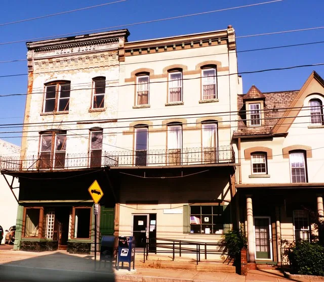 Main Street in Ashley — in Luzerne County, Pennsylvania . " There's the post office in the middle. "