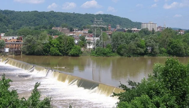 Beaver Falls , Pennsylvania , United States , seen from the borough of New Brighton .