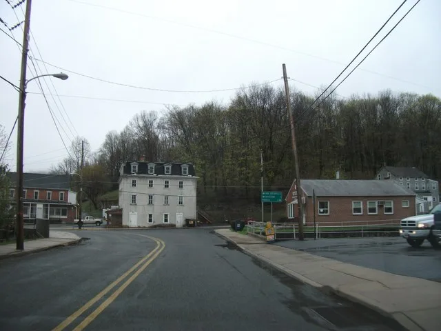 Old Pennsylvania State Route 100 in Bechtelsville, Pennsylvania .
