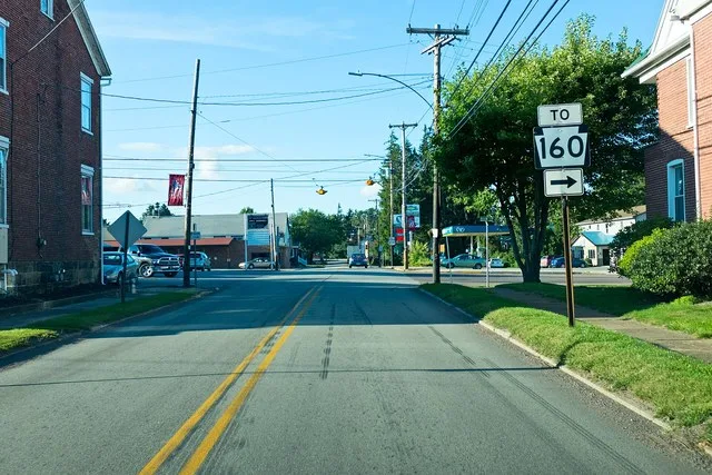 Berlin, Pennsylvania. Looking northward on US Route 219