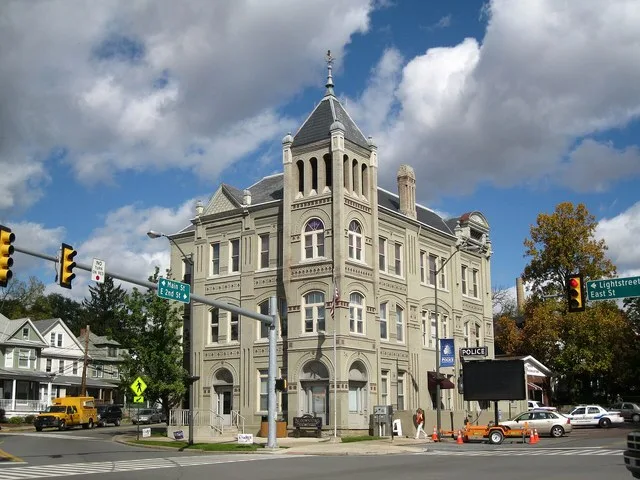 Town hall in Bloomsburg in Columbia County, Pennsylvania, USA.