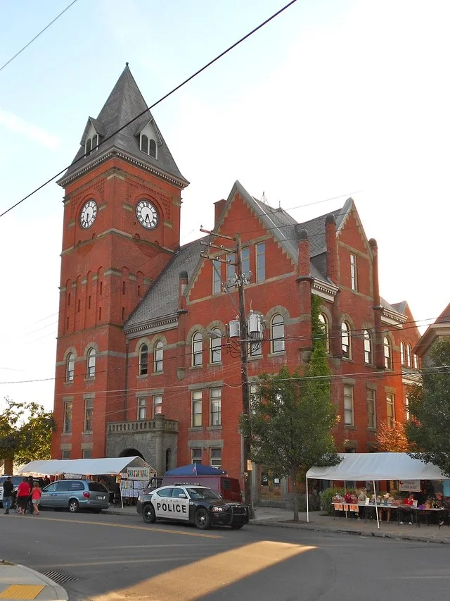 Carbondale City Hall and Courthouse, listed on the NRHP on January 6, 1983, at One North Main Street, Carbondale, Lackawanna County, Pennsylvania. NOT the county seat