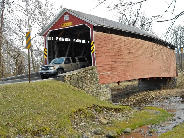Jacks Mountain Covered Bridge on the NRHP since August 25, 1980. Southwest of Fairfield on Legislative Route 01053, near Iron Springs in Carroll Valley and Hamiltonban Township, A...