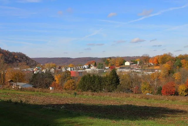 A view of Catawissa, Pennsylvania from old Reading Road