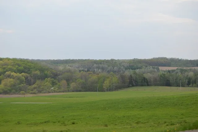 Fields and woodlands off the western side of Pennsylvania Route 38 in southern Cherry Valley , Pennsylvania , United States .
