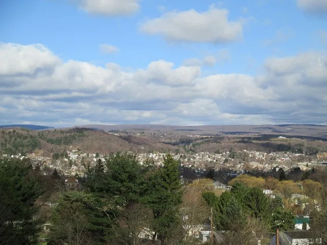 View of Clearfield borough looking west