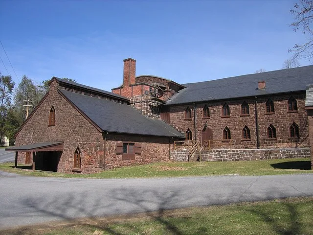 Picture of main building at Cornwall Iron Furnace taken 30 Mar 2007.