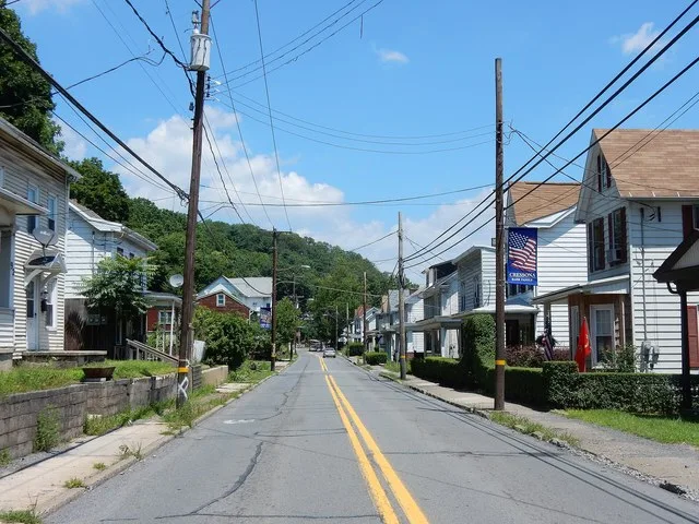 Pottsville St. (Pennsylvania Route 183), Cressona, Schuylkill County, Pennsylvania. Looking east.