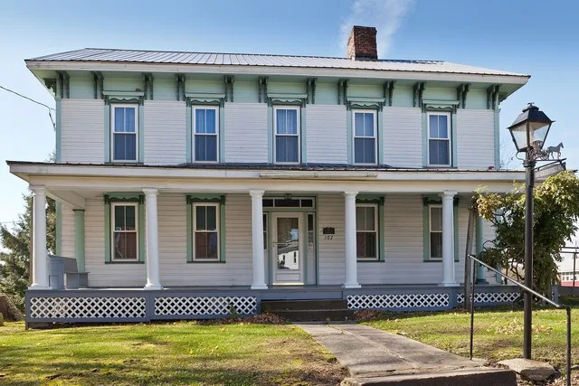 The Thomas Marshall House, a historic house in Dayton, Armstrong County, Pennsylvania. This is an image of a place or building that is listed on the National Register of Historic...