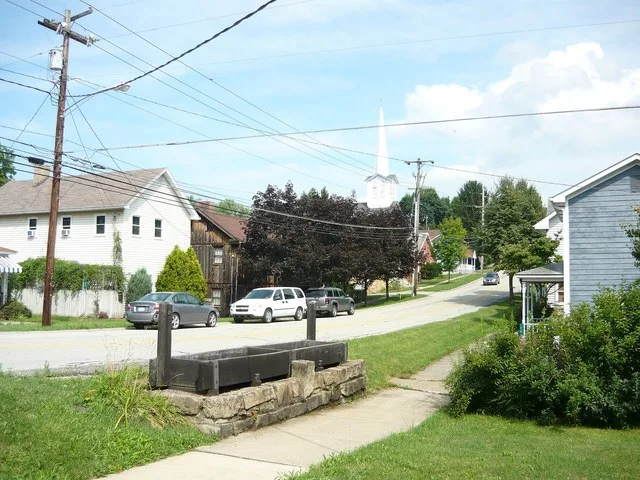 East Pittsburgh Street (looking eastward from Greensburg Street), Delmont, Westmoreland County, Pennsylvania.
