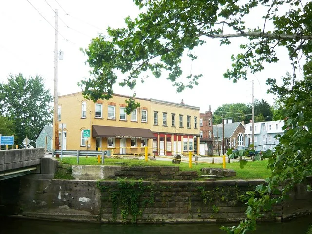 Business district of Dunbar, Fayette County, Pennsylvania.