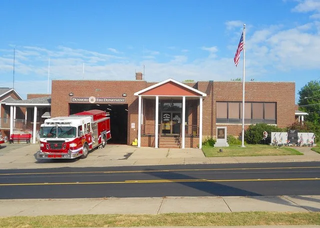 Dunmore Municipal Building and fire station in Dunmore, Lackawanna County, Pennsylvania