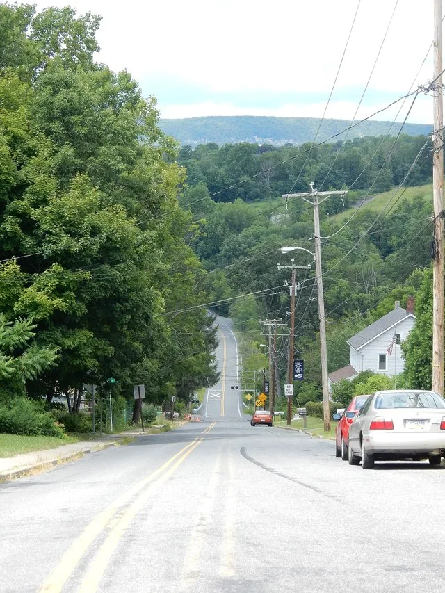 N. Broad St., East Bangor, Northampton County, Pennsylvania. Looking north.