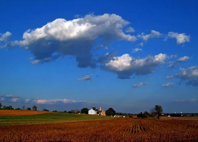 Field and sky, East Petersburg, Lancaster County . (Best viewed large. Replaced with noise-reduced version.)