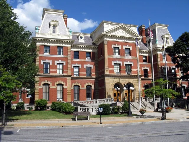 The Cambria County Courthouse in Ebensburg, Pennsylvania is listed on the National Register of historic Places.
