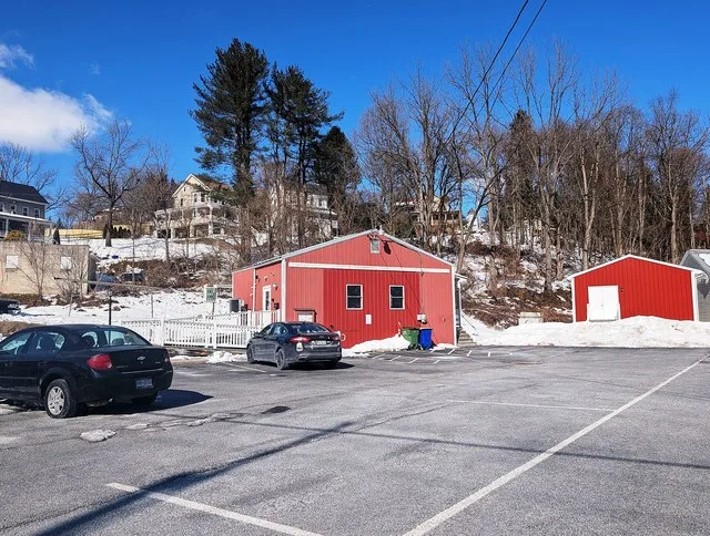 Photo of the Felton , Pennsylvania Borough Office building. Photo taken from the building's parking lot looking north-northwest.
