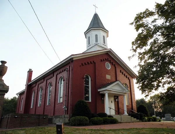 Picture of the Trinity German Evangelical Lutheran Church located at 2500 Brandt School Road in Franklin Park, Pennsylvania , on September 23, 2010. Built in 1868, the church is o...