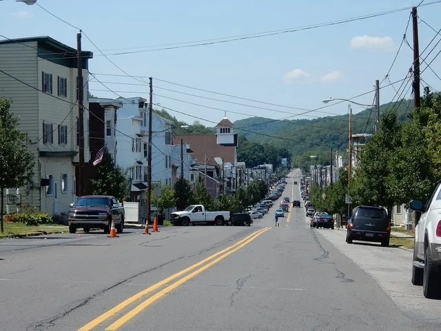 East Main St., Girardville, Schuylkill County, Pennsylvania. Looking west.