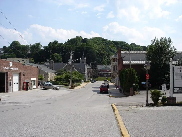 Glen Rock, Pennsylvania as viewed from York County Heritage Rail Trail park.