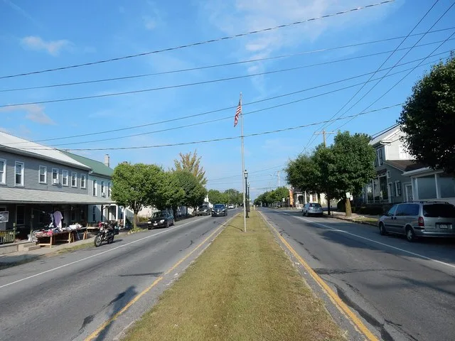 View of Market St., Gratz, Dauphin County, Pennsylvania. Looking east.