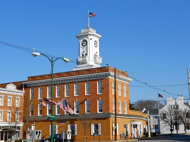 Town Hall on the town square in Greencastle, Pennsylvania at the corner of Carlisle and Baltimore (SR 16). In the Greencastle Historic District on the NRHP since December 24, 1992...