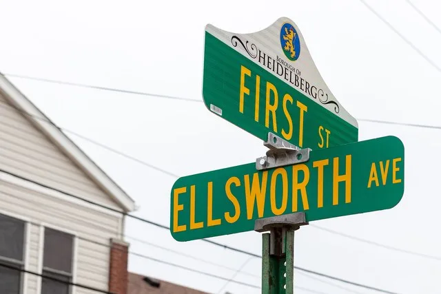Street sign in the borough of Heidelberg, Pennsylvania