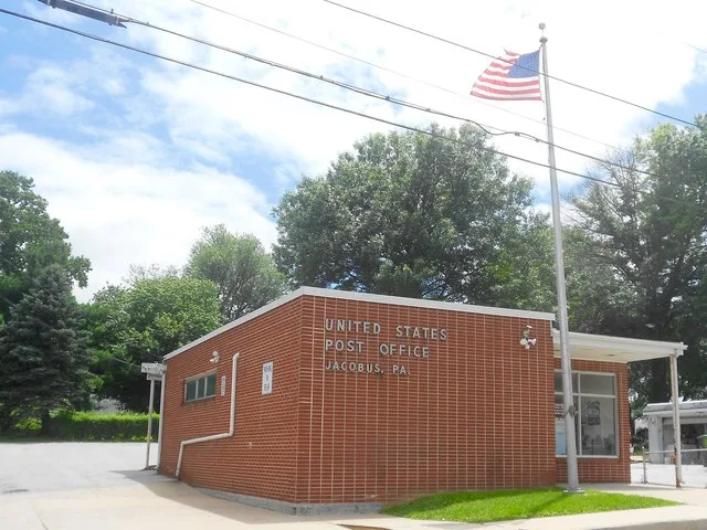 Post office in Jacobus, York County, Pennsylvania, zip code 17407