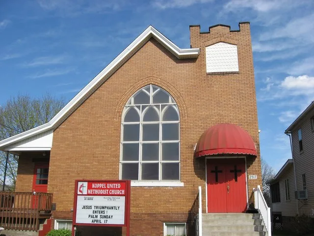 Front of the Koppel United Methodist Church , located at 2517 Second Avenue in Koppel , Pennsylvania , United States .