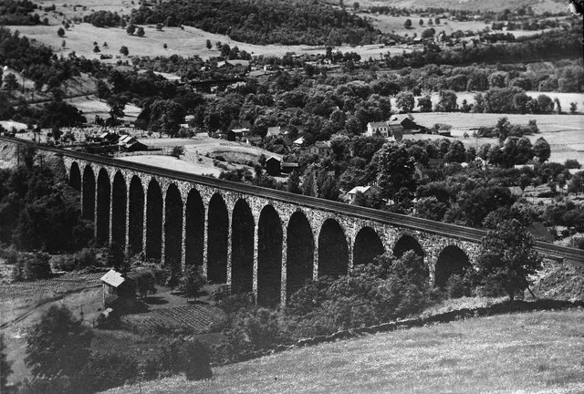 The Starrucca Viaduct near Lanesboro, Pennsylvania, as seen in a photo from 1920.